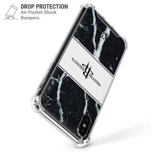 NBA Houston Rockets Marble iPhone XS Max Clear Case